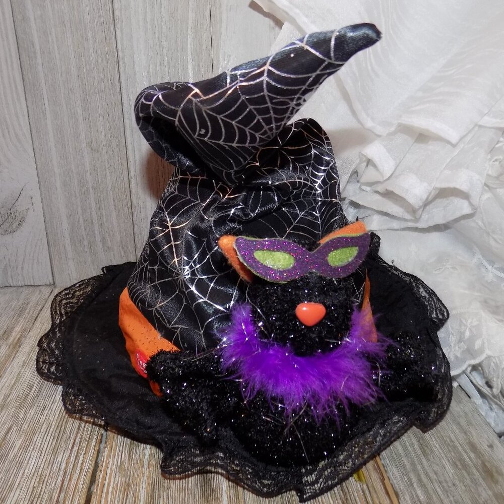 Witch Hat Costume Electronic Cat MOVES, Sound